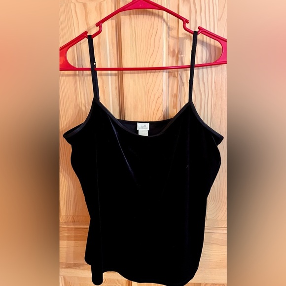 J. Jill Elegant Black Velvet Camisole Top Size Large Length Adjustable Soft Gift - Picture 3 of 13